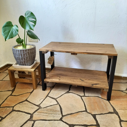 ウッドラック 2段 ブラック 棚 収納 2段ラック 木目調 木製ラック