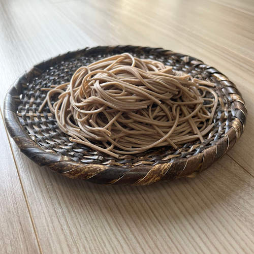 20枚セット】蕎麦ざる 竹ざる 蕎麦皿 手作りそばざる 直径約21cm 戸隠