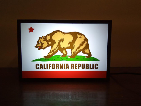 アメリカン雑貨 カリフォルニアパブリック 熊 ミニチュア サイン 看板