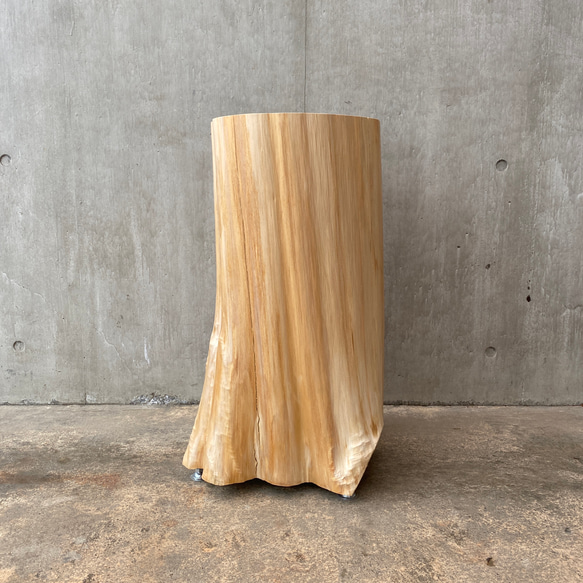 ひのき切り株のスツール】丸太 椅子 サイドテーブル オブジェ フラワー