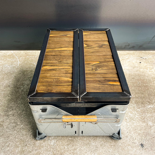 アイアンシェルフコンテナ 25 天板［木板］ シェルコン ウイングトップ