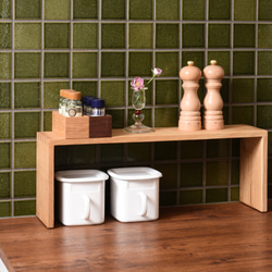 栗無垢材 コの字ラック一段 棚・シェルフ・ラック ma-wood 通販