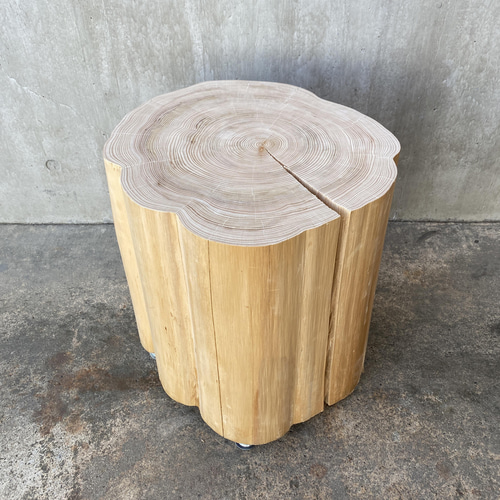 ひのき切り株 スツール】サイドテーブル 丸太椅子 木 オブジェ