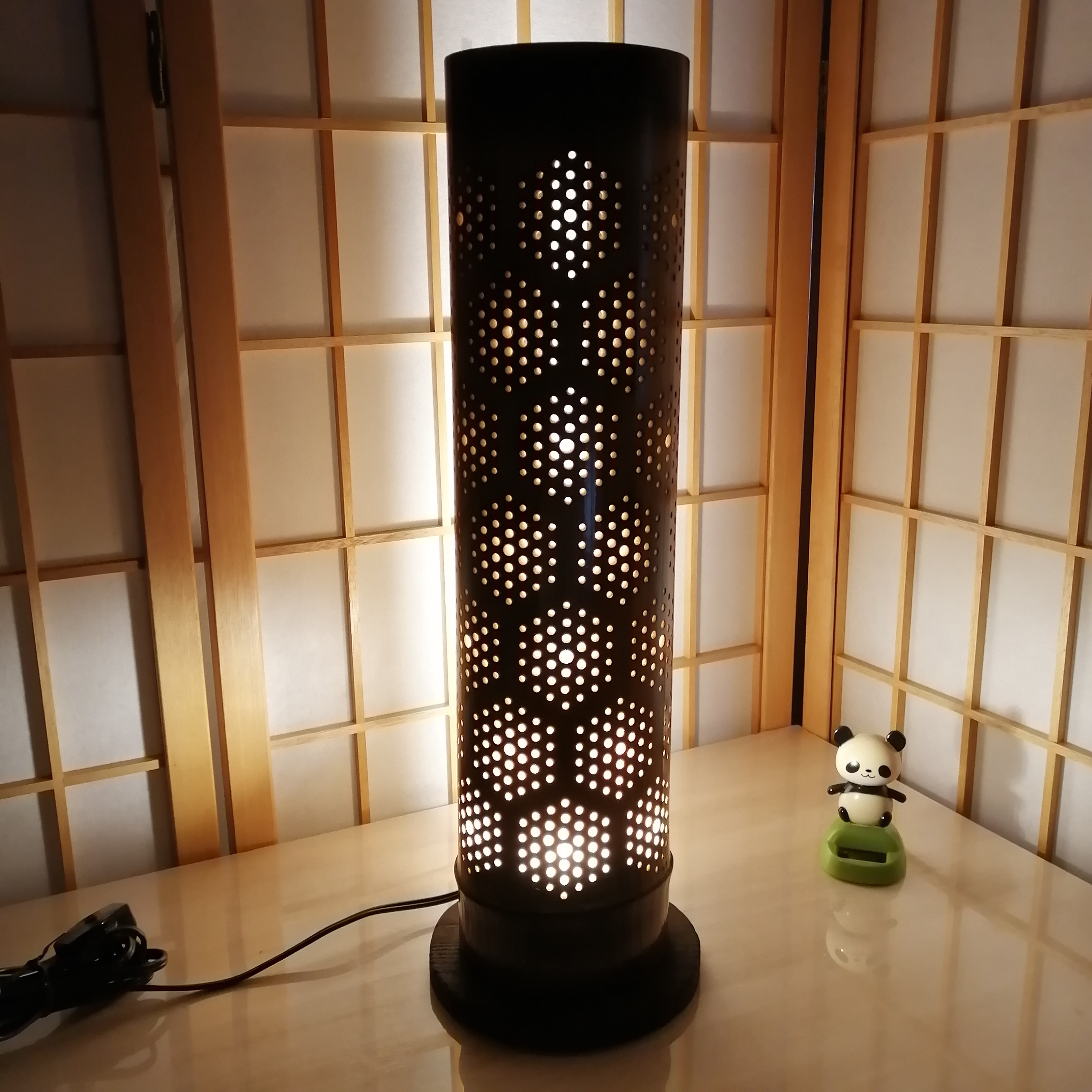 　竹行灯 　No23263 癒し灯火