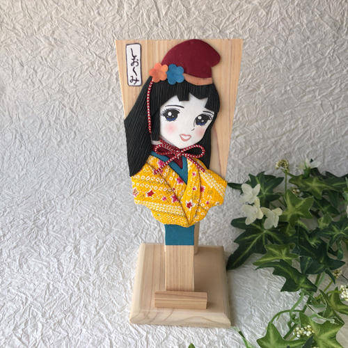 押し絵 ミニ羽子板飾り 汐汲 歌舞伎 お正月 日本土産 美少女 その他