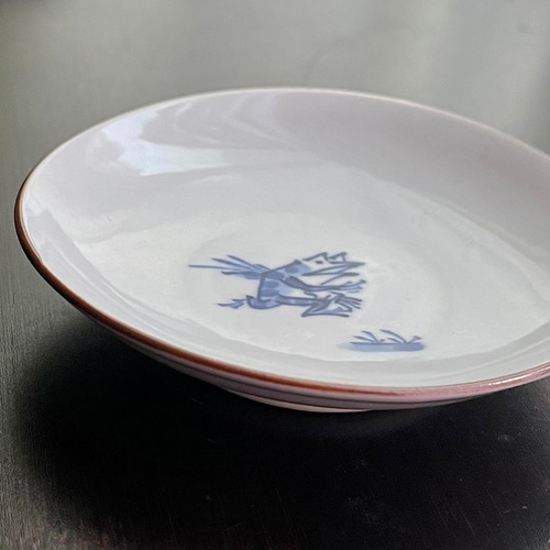 鳥獣戯画3寸皿 うさぎとカエル 京焼 小皿 京焼・清水焼窯元 松斎窯