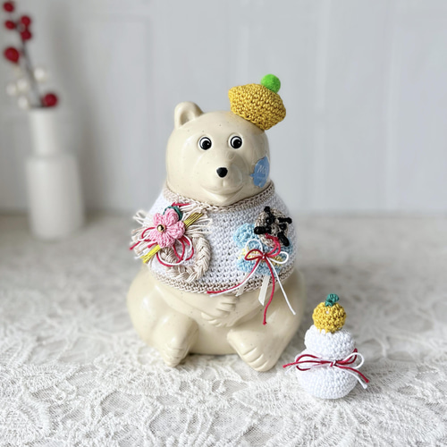 しろくま貯金箱 お正月 凧鏡餅3点セット その他人形 andante13 通販