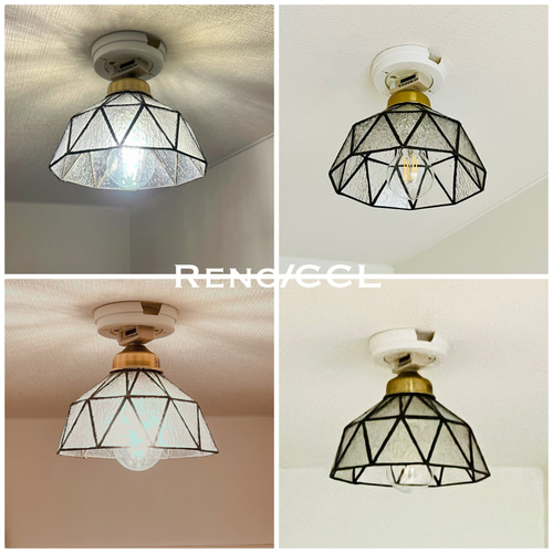 シーリングライト 照明 Reno/CCL ステンドグラス ランプシェード E26