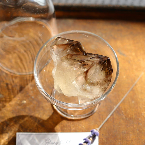 スモーキーエレスチャルクォーツ 高品質 希少 鉱物 天然石 水晶 黒