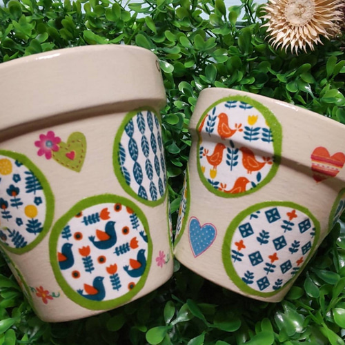 送料無料☆3号鉢2.5号鉢♡2個セット ♡リメイク鉢♡多肉植物♡ガーデン