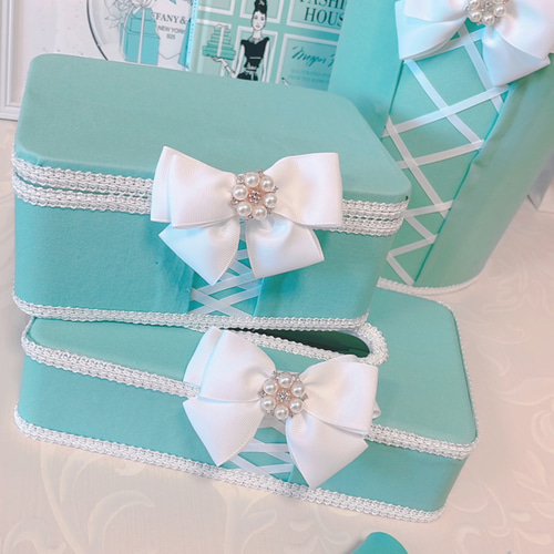 ティファニーブルー♡インテリア雑貨 3点セット フリーボックス・小物