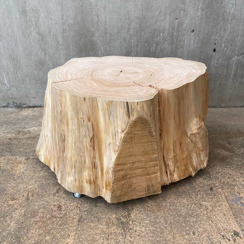 ひのき切り株のサイドテーブル】丸太 椅子 スツール オブジェ フラワー