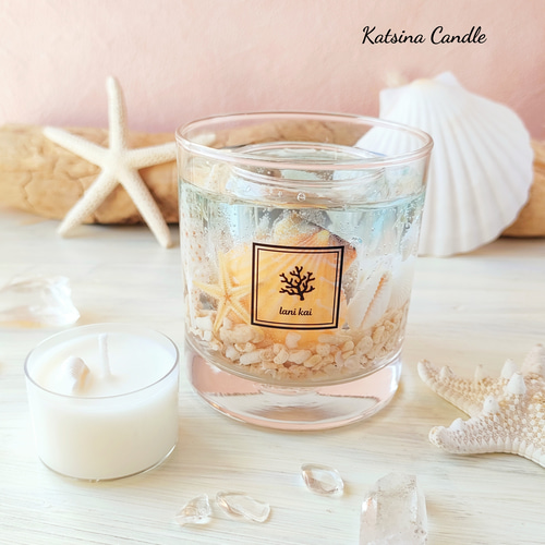 ハワイ精油 / 海のキャンドルホルダー / ～ lani kai ～ キャンドル