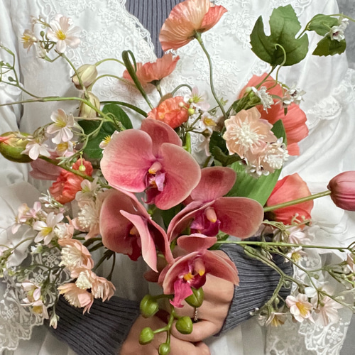 アートフラワーアレンジメント】アーティフィシャルフラワー 春ブーケ