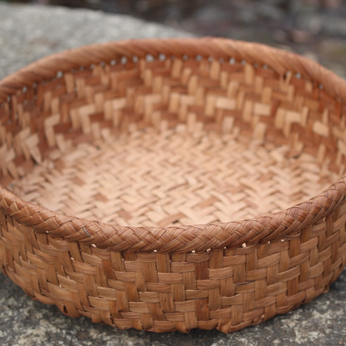 98209山葡萄 かご バッグ 籠 丸ざる ザル 小物入れ 手作り 山葡萄 かご