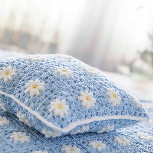 Creema限定』「ハンドメイドかぎ針編み」ソファーカバー&クッション