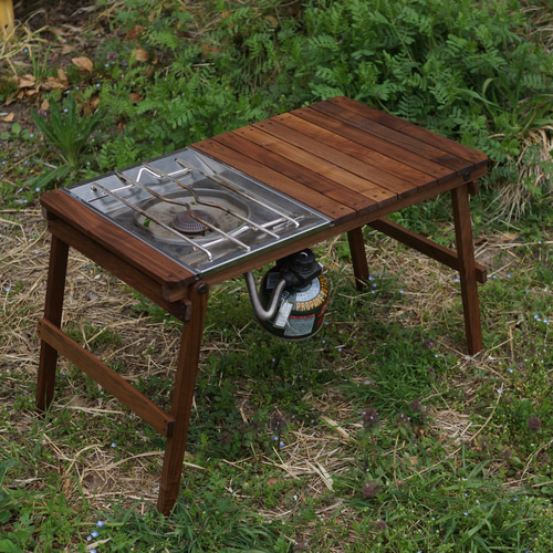 ウォールナット フォールディングテーブル400(高さ40cm アウトドア