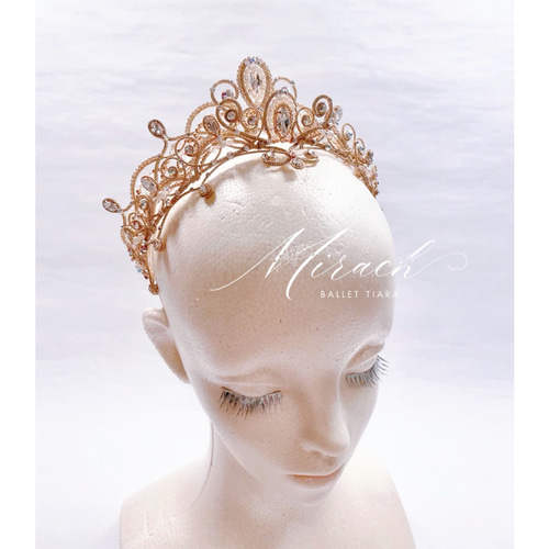 コード＆ビーズ連爪2連バレエティアラ（オーロラ姫・金平糖の精