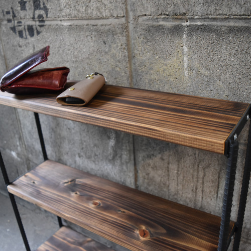 アイアンシェルフ 男前 鉄筋ラック シェルフ インダストリアル 棚 什器