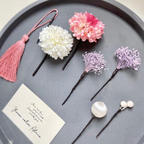 K*様 七五三 七五三髪飾り ヘッドドレス 着物髪飾り リメイク髪飾り