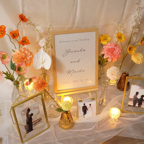 ウェルカムスペースセット＊テラコッタフラワー フォトフレーム・写真