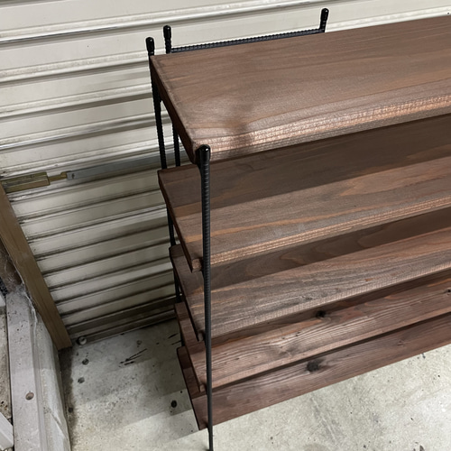 新商品‼️手作りアイアン家具 アイアンシェルフ折り畳みラック 西海岸