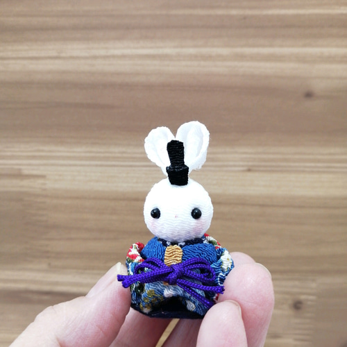 ちりめんうさぎのお雛様セット ちりめん細工うさぎ ひな人形・雛飾り