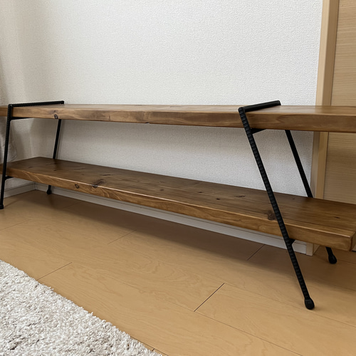 送料無料 アイアンラック ハンドメイド 新生活 テレビ台 ベンチ テレビ