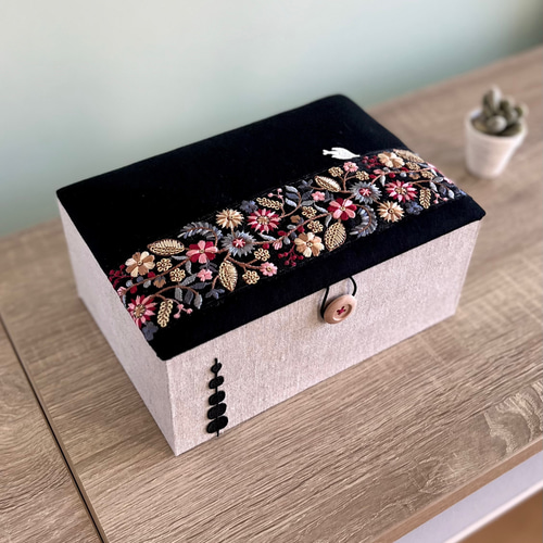 botanicalインテリアボックス［B］〈Lサイズ〉裁縫箱・収納ケース