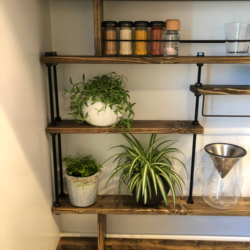 新作☆キッチンラックCentral☆木目強調☆窓枠インテリア☆ その他調味