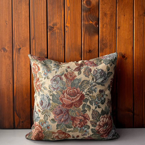 クッションカバー】【日本製】椅子生地 ゴブラン織り クラシックローズ