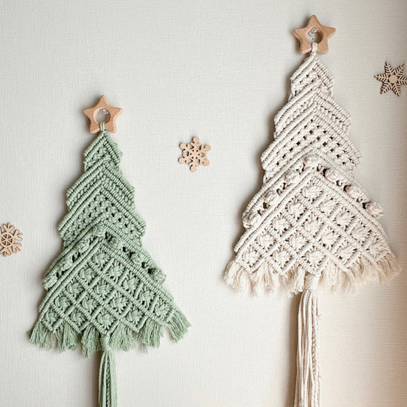 マクラメクリスマスタペストリー↟❅꙳ タペストリー・壁掛け MYCOT