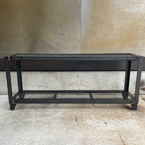 裏側補強］アイアンシューズラック［幅900㎜］インダストリアル 植物棚