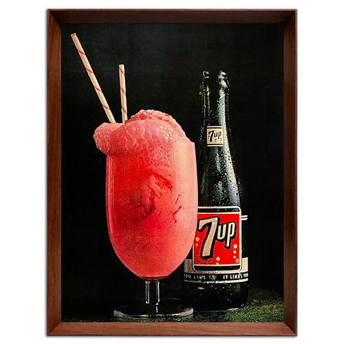 7UP セブンアップ 1960年代 アメリカ ヴィンテージ 広告 額付 ポスター
