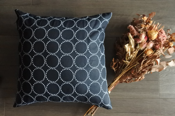 New∞ミナペルホネンクッションカバー∞オリジナル∞ネイビー×ブルー