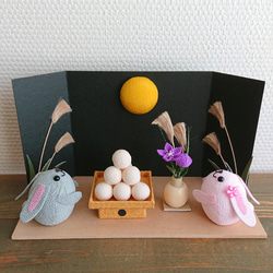 ミニ座布団 置物用 金彩菱形 7cm角 4枚セット ハンドメイド ミニチュア