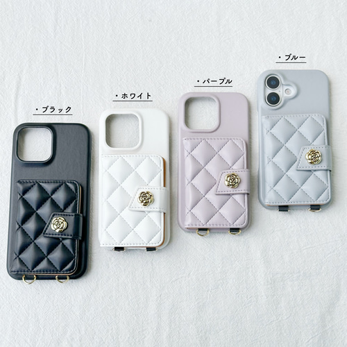 キルティング iphone17 16 15 14 ケース ショルダー 大人可愛い galaxy