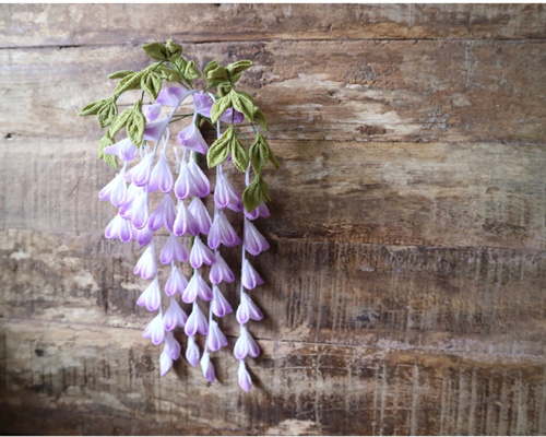 今年度のオーダー再開【藤の花】つまみ細工 髪飾り コーム 88made 通販