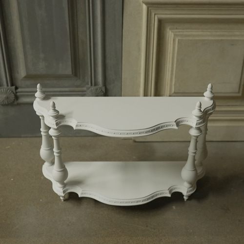 受注製作】ナポレオンシェルフ (アイボリーホワイト) 棚・シェルフ