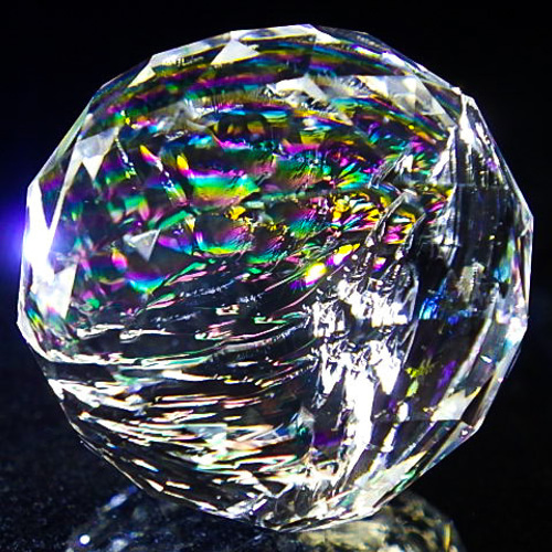 ☆ヒマラヤ産 極上☆虹入り水晶玉カット☆23.5mm/83.2ct☆レインボー