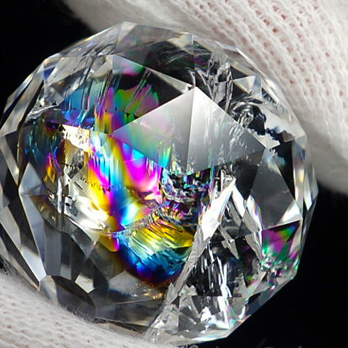 ☆ヒマラヤ産 極上☆虹入り水晶玉カット☆23.5mm/83.2ct☆レインボー