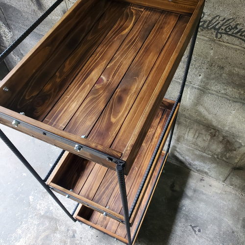 美容室ワゴン 男前 サロン 棚 ワゴンラック 美容室 キャスター付き