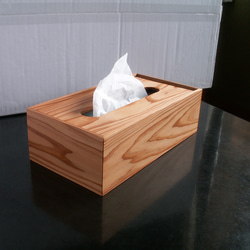 ○屋久杉 無垢 ティッシュケースカバー ティッシュペーパーボックス