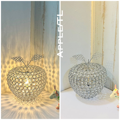 テーブルライト 照明 Apple/TL クリスタル ランプシェード E17