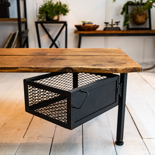 Old oak & Iron low table RANGE アイアン家具 ローテーブル ソファー