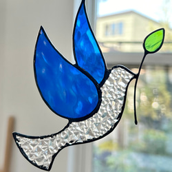 ステンドグラス】四つ葉のクローバーのサンキャッチャー サン