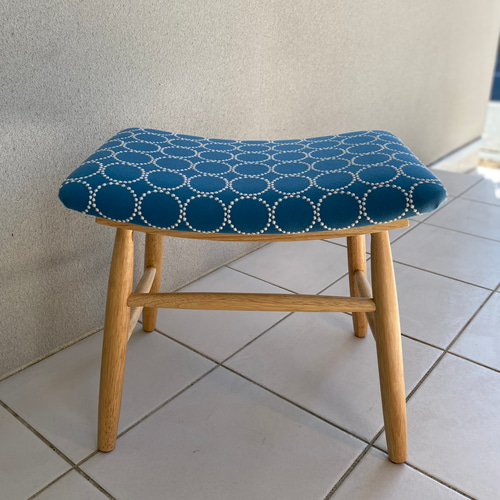 ミナペルホネン タンバリン dop ブルー スツール ハンドメイド 椅子