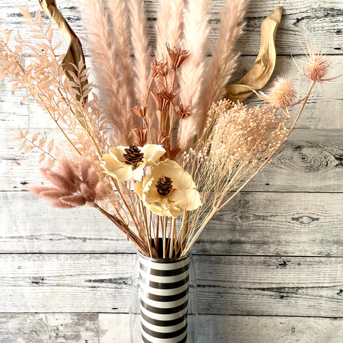 ドライフラワー 桜 くすみピンクのインテリア そのまま飾るだけ 花束