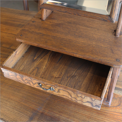 ケヤキ アンティーク ドレッサー 鏡台 おしゃれ 小物 卓上 引き出し