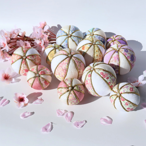 大小2個セット】手毬/和装/ひな祭り/雛祭り/初節句 百日祝い/新年